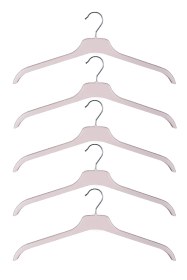 Resim Plastik Üst Giyim Askısı, Gömlek Askısı, Tişört Askısı, Bluz Askısı, Tunik Askısı, Krem, - 20 Adet Krem 