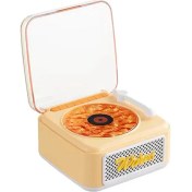 Resim Nostalji Mini Plak Görünümlü Radyolu Bluetooth Hoparlör 3D Ses Dalgası Retro Müzik Plak Sarı 