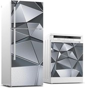 Resim NETWORK ART Buzdolabı Ve Bulaşık Makinası Beyaz Eşya Sticker Kaplama 3D Metal 