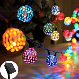 Resim LED Fas Toplu Güneş Işıklı Dize Işıkları - Evlerde, Yatak Odalarında, Bahçelerde veya Avlularda Büyüleyici Dekorasyonlar için İdeal olan Düğünler, Partiler ve Doğum Günleri için 