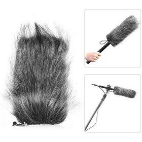 Resim Fortunelane Geniş Profesyonel Mikrofon Rüzgar Koruması - Yumuşak Yapay Kürk, Rode Ve Sony Uyumlu 19cm 