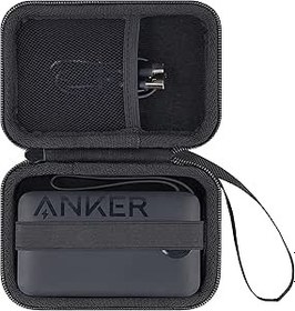 Resim Khanka Anker Power Bank ile uyumlu sert kapaklı taşıma çantası, 22,5 W, yüksek hızlı şarj edilebilir pil paketi, 20.000 mAh (sadece çanta) 