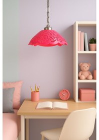 Resim Fuşya Akrilik Avize Soft Pembe Modern Aydınlatma 35x35x12 Cm Pembe 