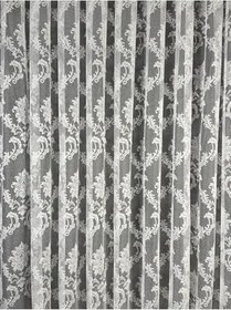 Resim Ev Depo Home Taç Damask Seyrek Pile Tül Perde Tek Kanat DAMASKSYRK, Ekru, 270 x 200 