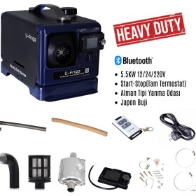 Resim U-Frigo 5.5 Kw Çanta Tipi Webasto Dizel Isıtıcı (12-24-220V) Start-Stop Bluetooth Heavy Duty Serisi 