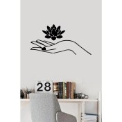 Resim Narin Ellerin Üzerindeki Çiçek Duvar Özel Yeni Sticker Yapıştırma (Sudan ve Nemden Etkilenmez) 