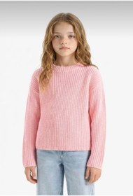 Resim LUSHİGO Unisex Çocuk Triko Bisiklet Yaka Selanik Örgü Kazak 