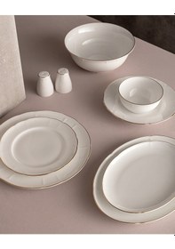 Resim Madame Coco Edmon 6 Kişilik 30 Parça Yemek Takımı - Beyaz/gold 8684427129616 Çok Renkli 