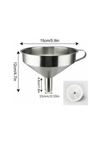 Resim Filtreli Paslanmaz Çelik Huni 150 Mm - 1 Adet/Paket 