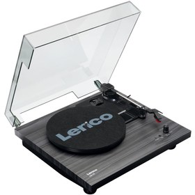 Resim Lenco LS-10 Siyah Ahşap Desenli Dahili Hoparlörlü Pikap 