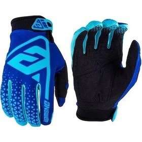 Resim Yingfu M Bedeni Mavi-siyah Motosiklet Eldiveni Jzcat Kaskı Spor Kaskı Sağlık El Eldiveni 
