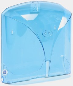 Resim Titiz Tp-267 Z Katlama Kağıt Havlu Dispenseri Aparatı - Şeffaf Mavi - Plastik - 28 Cm. - 1 Adet 