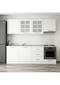 Resim Minar 240 Cm Mebran C Mutfak Dolabı Beyaz 240-Mcb1 Beyaz 