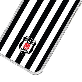 Resim Beşiktaş Çubuklu Logo Şeffaf Telefon Kılıfı - iPhone 15 Pro 