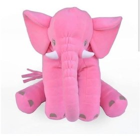 Resim Büyük Uyku Arkadaşım Peluş Yumuşak Fil Pembe - 60 Cm 
