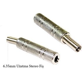 Resim 6.3mm Stereo Metal Uzatma Jak 