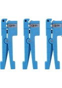 Resim 3x 45-163 Fiber Optik Orta Açıklıklı Kablo Kesme Aleti Gevşek Boru Kesici Mavi 