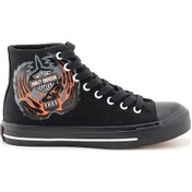 Resim Harley Davidson Plano Kadın Ayakkabı 