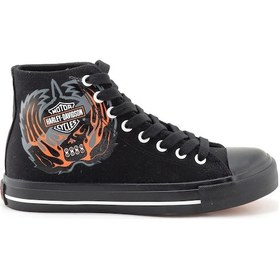 Resim Harley Davidson Plano Kadın Ayakkabı 