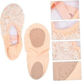 Resim Sosoport Kızlar İçin Bale Ayakkabıları - Yumuşak Tabanlı Dans Ayakkabıları Küçük Yoga Ayakkabıları Kız Bale Ayakkabıları 