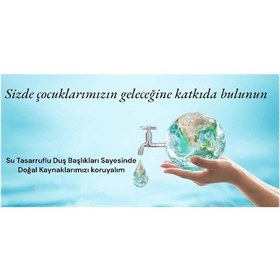 Resim Kireç Önleyici Filtreli Duş Başlığı + 2 Yedek Filtreli 