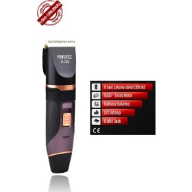 Resim Siyah Şarjlı Yedek Bataryalı Profesyonel Saç ve Sakal Traş Makinesi 