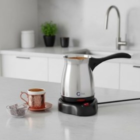 Resim CATINA Türk Kahve Makinesi – 4 Fincan, 1L Su Haznesi, Çelik Cezveli, Sessiz ve Kompakt, 220–240V 