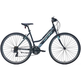 Resim Carraro Active 282 - 28 Jant 16'' 40cm (Xs-s) Kadro 21 Vites Şehir Bisikleti - Mat Siyah / Koyu Gri - Mor 