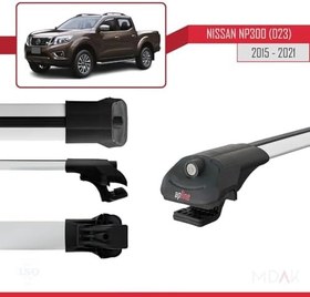 Resim Omad Nissan NP300 (D23) 2015 ve Sonrası ile uyumlu ACE-1 Ara Atkı Tavan Barı GRİ 3 ADET BAR 