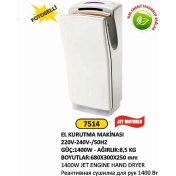 Resim Arı Metal El Kurutma Makinesi Jet Motorlu 1400 W 