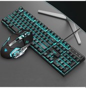 Resim Xl Swab Gx50 Bilgisayar Manipülatörü Kablolu Klavye + Makro Programlama Faresi, Renk: Siyah Buz Mavisi A Optik 