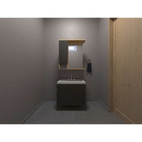 Resim BGR MOBİLYA Banyo Dolabı Antrasit (65CM) 
