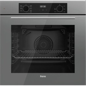 Resim Ferre Flowart QBL63CPR-SS208-D079 7 Prog. Dijital Turbo Ankastre Set - Gri 