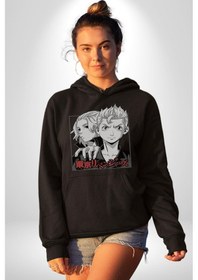 Resim Tokyo İntikamcıları Anime Tokyo Revengers Kadın Erkek Siyah Kapüşonlu Sweatshirt Hoodie Siyah 