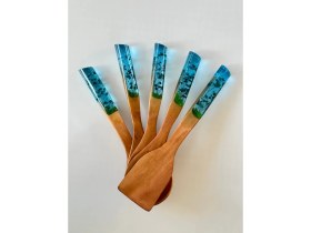 Resim Lotusspoon Gece Mavisi El Yapımı Bambu Mutfak Seti 4'lü 