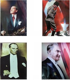 Resim Atatürk Posteri 35x50cm Karışık - 3 Adet 35 x 50 CM 