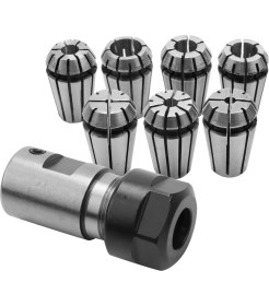 Resim ER11A 5mm Motor Şaft Tutucu Uzatma Çubuğu ile 7 Adet ER11 1-7mm Yaylı Pensler (Yurt Dışından) 