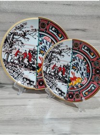 Resim Fermato 12 Parça 6 Kişilik Porselen Pasta Ve Servis Tabağı Seti Martin Serisi Çok Renkli 