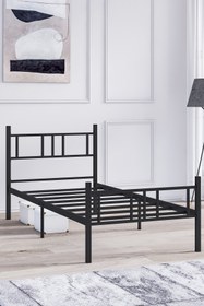 Resim Akın Metal Karyola - 150x200 / Siyah 