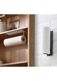 Resim Yapışkanlı Kağıt Rulo Havluluk, Kağıt Havlu Askısı, Havlu Askısı, Metal Kağıt Havlu Askısı Siyah Siyah 
