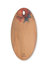 Resim Yekpare Masif Ahşap Sunum Kesme Tahtası Desenli Kayın Medium 5 