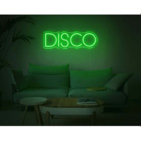 Resim Dısco Yazılı Neon Tabela Yeşil 
