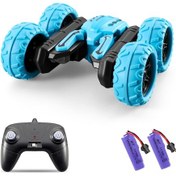 Resim Ruicoo 2.4ghz 1/28 Ölçekli 4wd Rc Stunt Araba - Müzikli Işık Ve 360 Dönüş Özellikli, Çift Pil Versiyon Mavi Diğer 