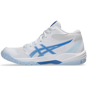 Resim Asics GEL-TASK MT 4 Kadın Beyaz Mavi Voleybol Ayakkabısı 1072A105-102 