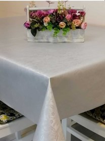 Resim Elyaflı Pvc Muşamba - Desenli Silinebilir Masa Örtüsü 02mrl76c Gri 