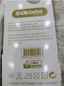 Resim fındık bebe Yenidoğan Külotlu Bebe Çorabı Krem-lacivert 2'li Set 