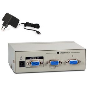 Resim S-link SL-2502 2 VGA 250Mhz Monitör Splitter 