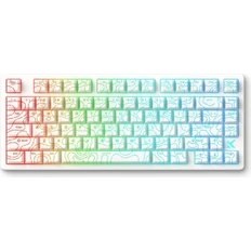 Resim Mchose Jet 75 E-Sport White Topographic %75 Hall Effect Kailh Magnetic God Manyetik Switch Rgb Hotswap Mekanik Gaming Klavye (MC-JET75-9) 