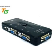 Resim Teknogreen TVS-344 4 Port USB Kvm Switch 
