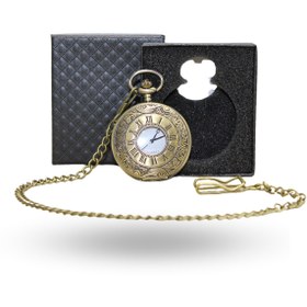 Resim ForWhat Büro Ev Ofis Hediyesi için Kutulu Antik Roma Rakam Stil Köstekli Saat 